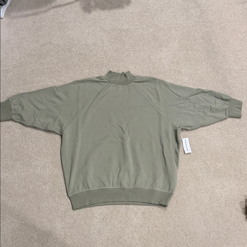 FOG - FEAR OF GOD Women's 3/4 Sleeve Mock Neck Sweatshirt